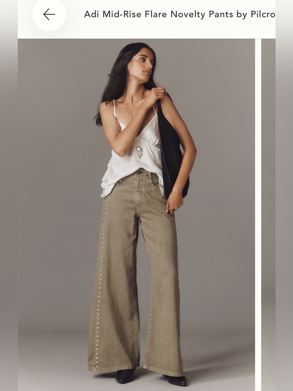Adi Mid- Rise Flare Novelty Pants by Pilcro